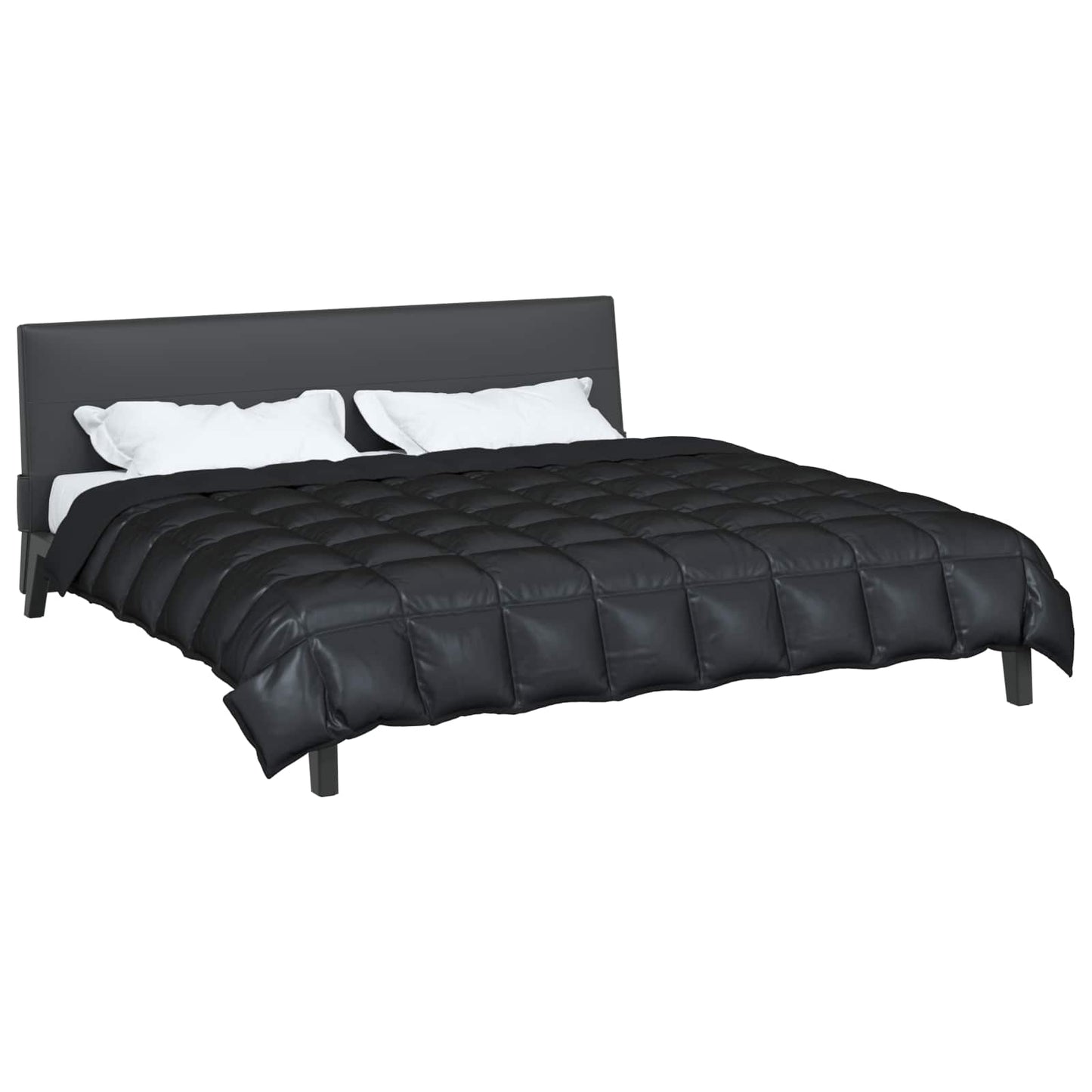 Duvet Invernale Nero 240 x 260 cm Satin e Micropile