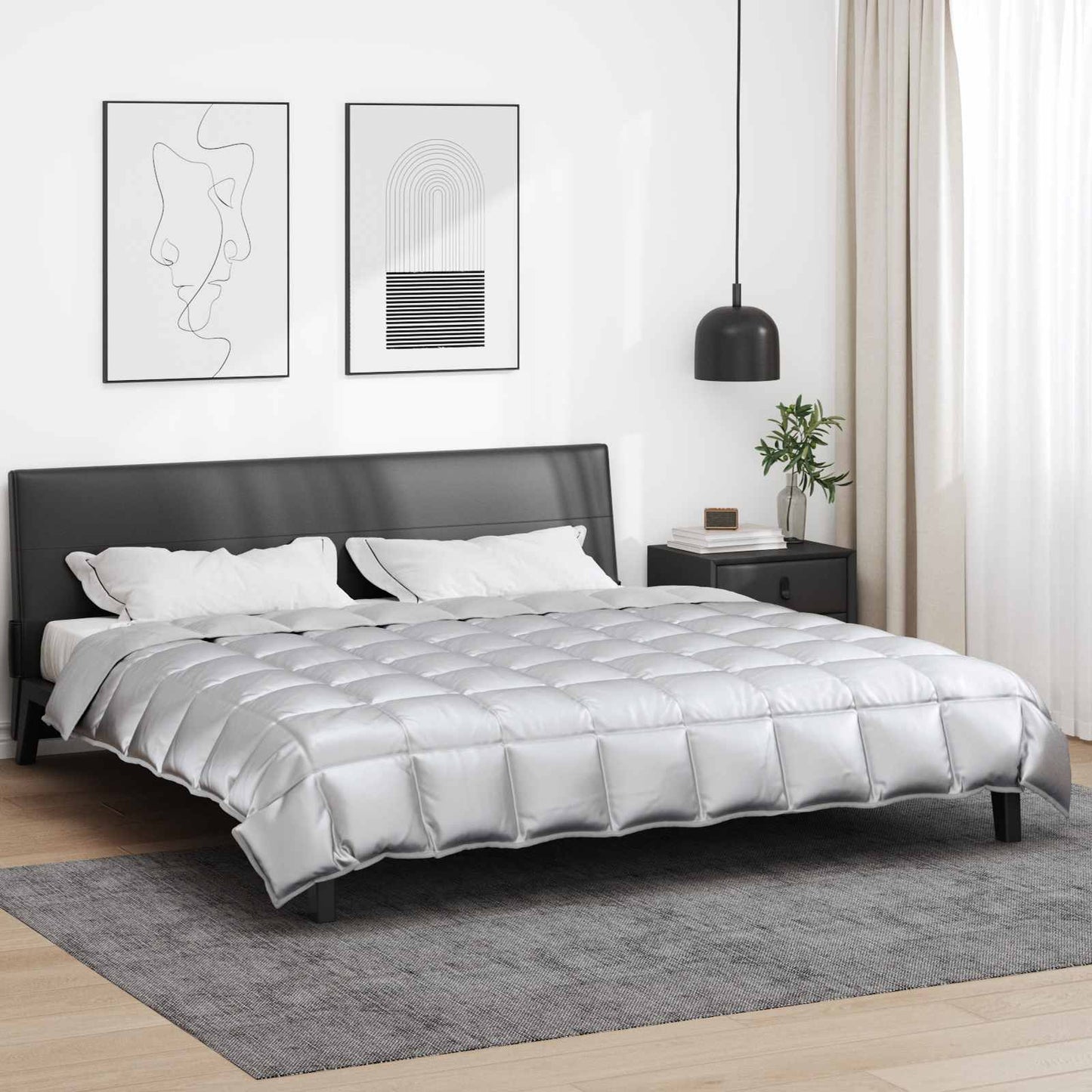 Duvet Invernale Argento 240 x 260 cm Satin e Micropile