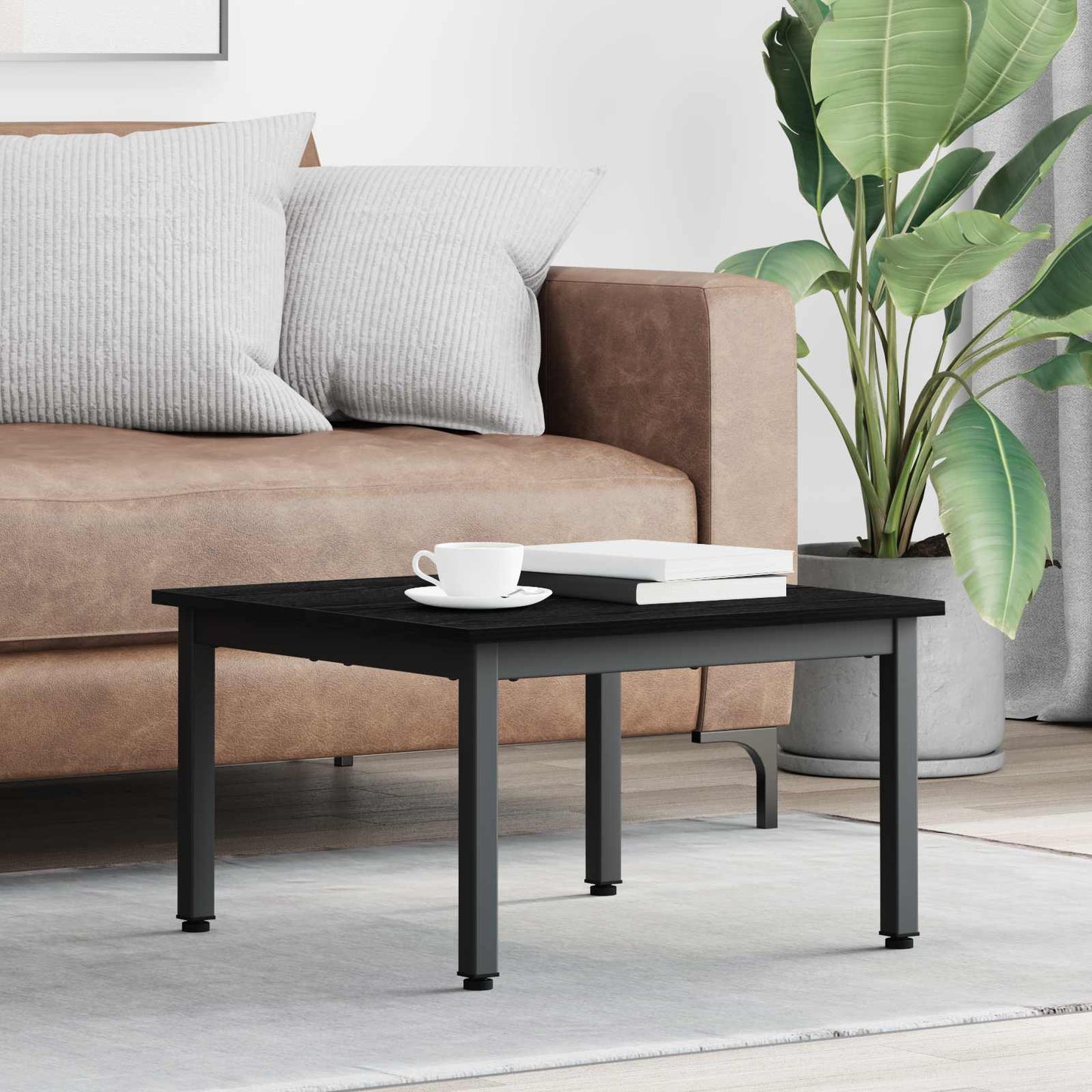 Tavolino da salotto Rovere Nero 60 x 60 x 36 cm - homemem39