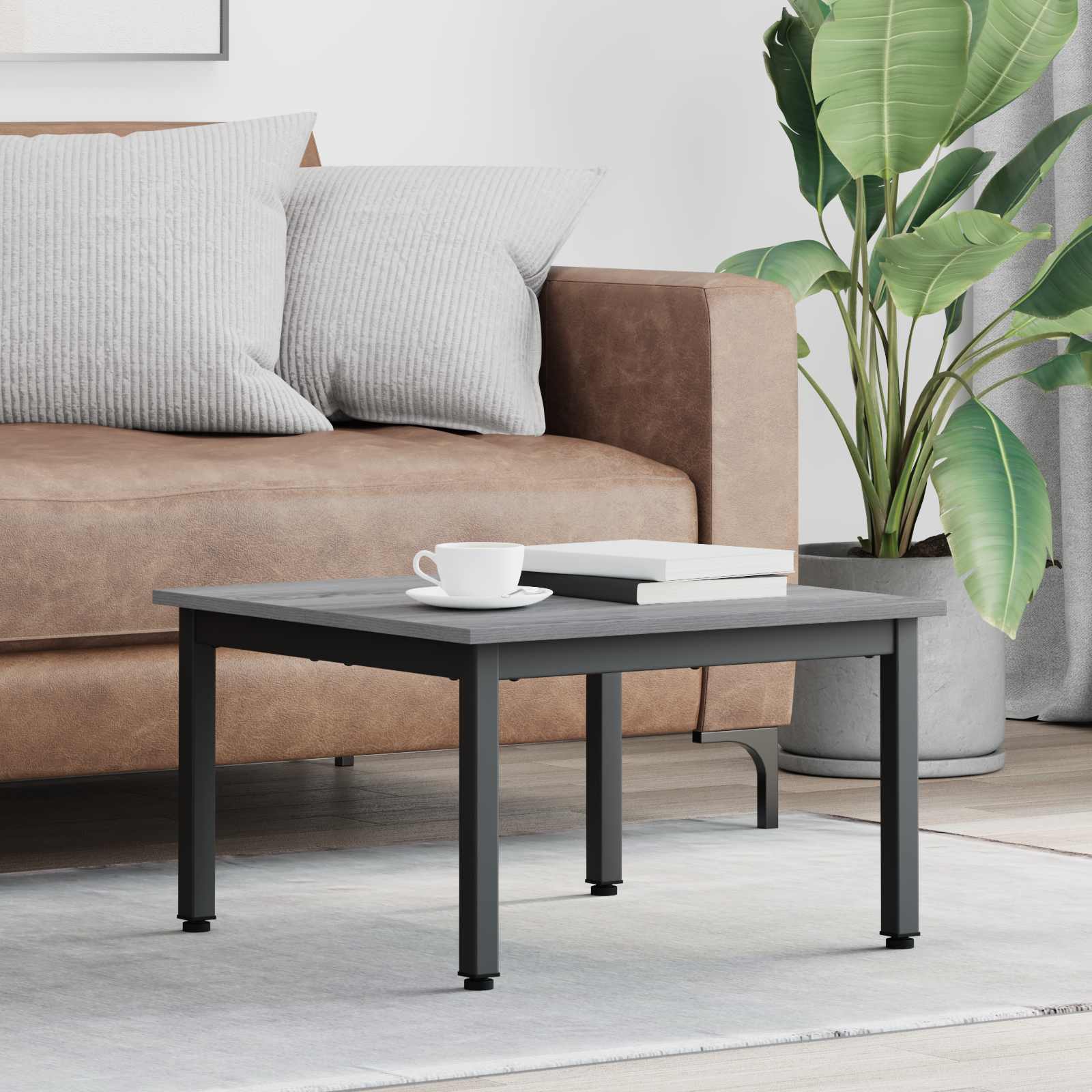 Tavolino da salotto Grigio Sonoma 60 x 60 x 36 cm - homemem39