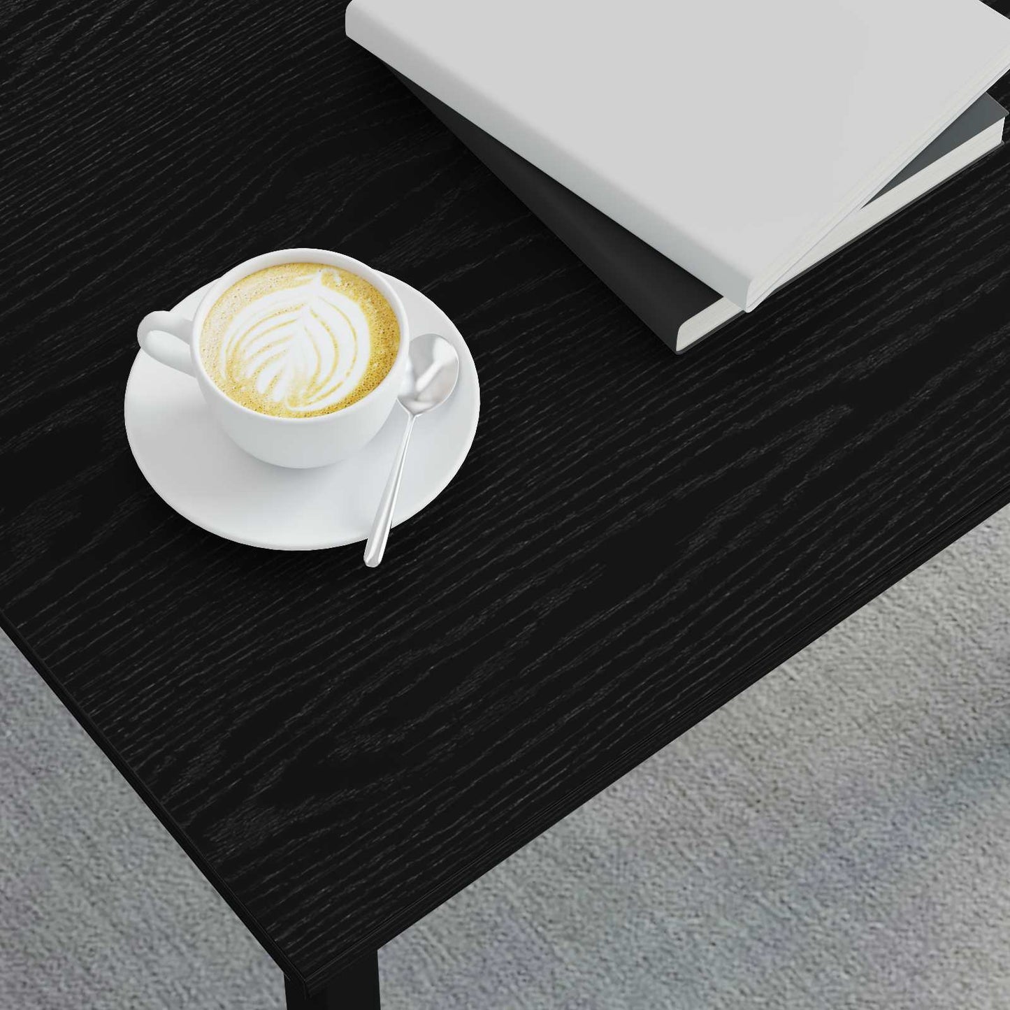 Tavolino da salotto Rovere Nero 60 x 50 x 36 cm - homemem39
