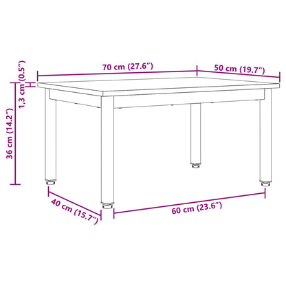 Tavolino da salotto Rovere Nero 70 x 50 x 36 cm