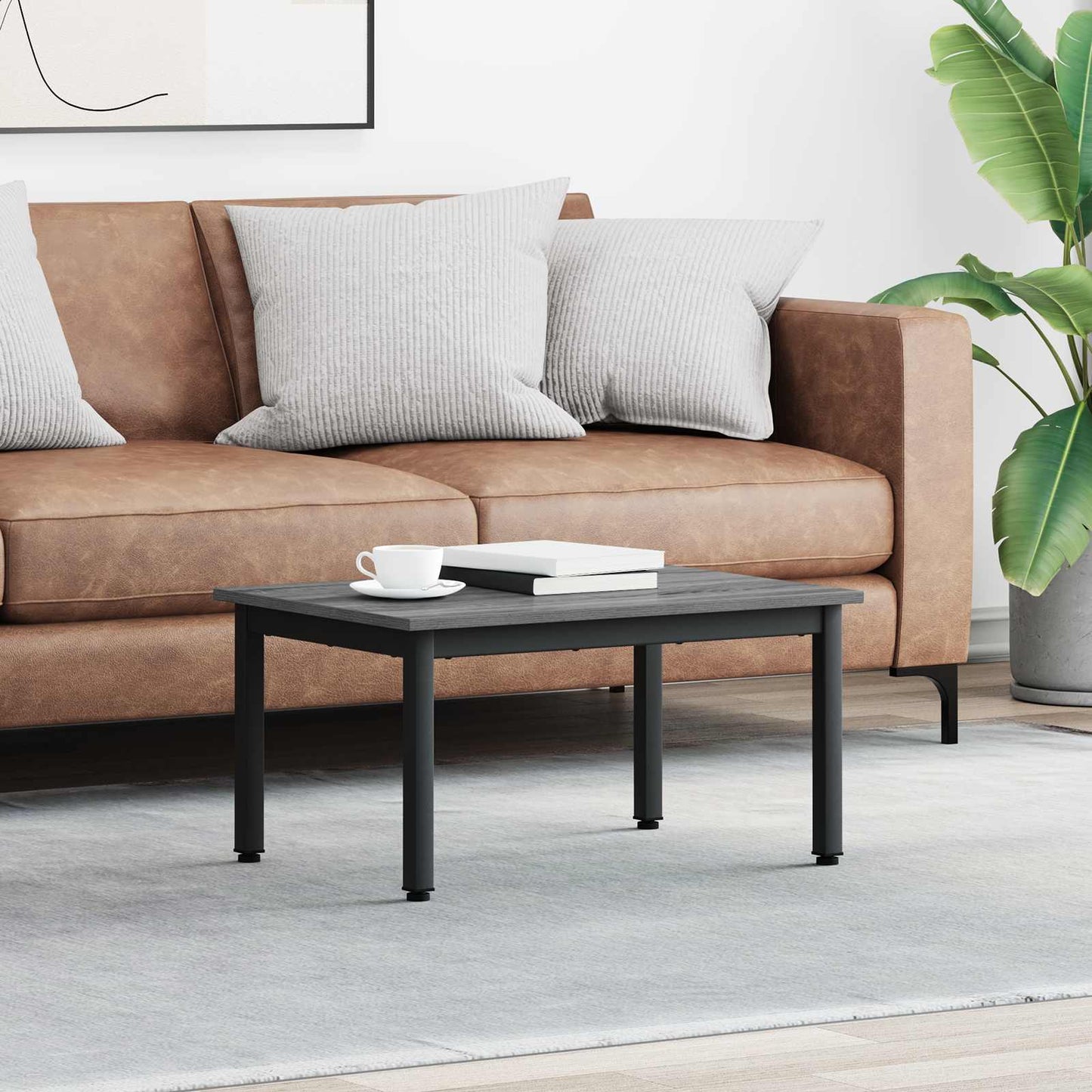 Tavolino da salotto Grigio Sonoma 70 x 50 x 36 cm - homemem39
