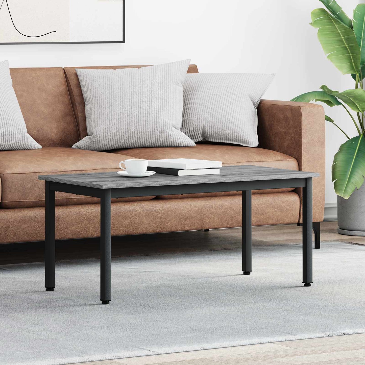 Tavolino da salotto Grigio Sonoma 100 x 50 x 45 cm - homemem39