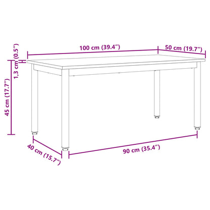 Tavolino da salotto Legno vecchio 100 x 50 x 45 cm