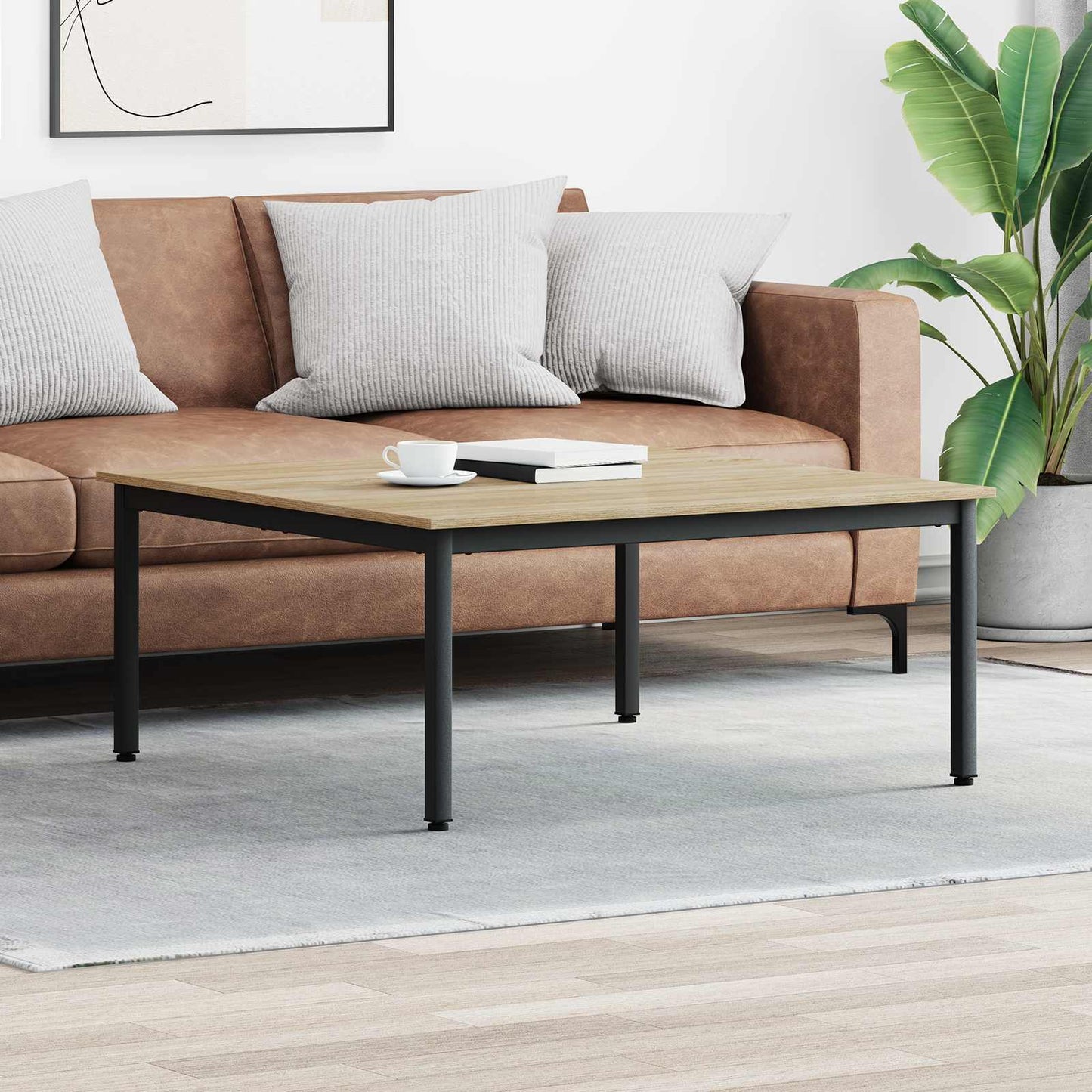 Tavolino da salotto Sonoma 100 x 100 x 45 cm Legno multistrato