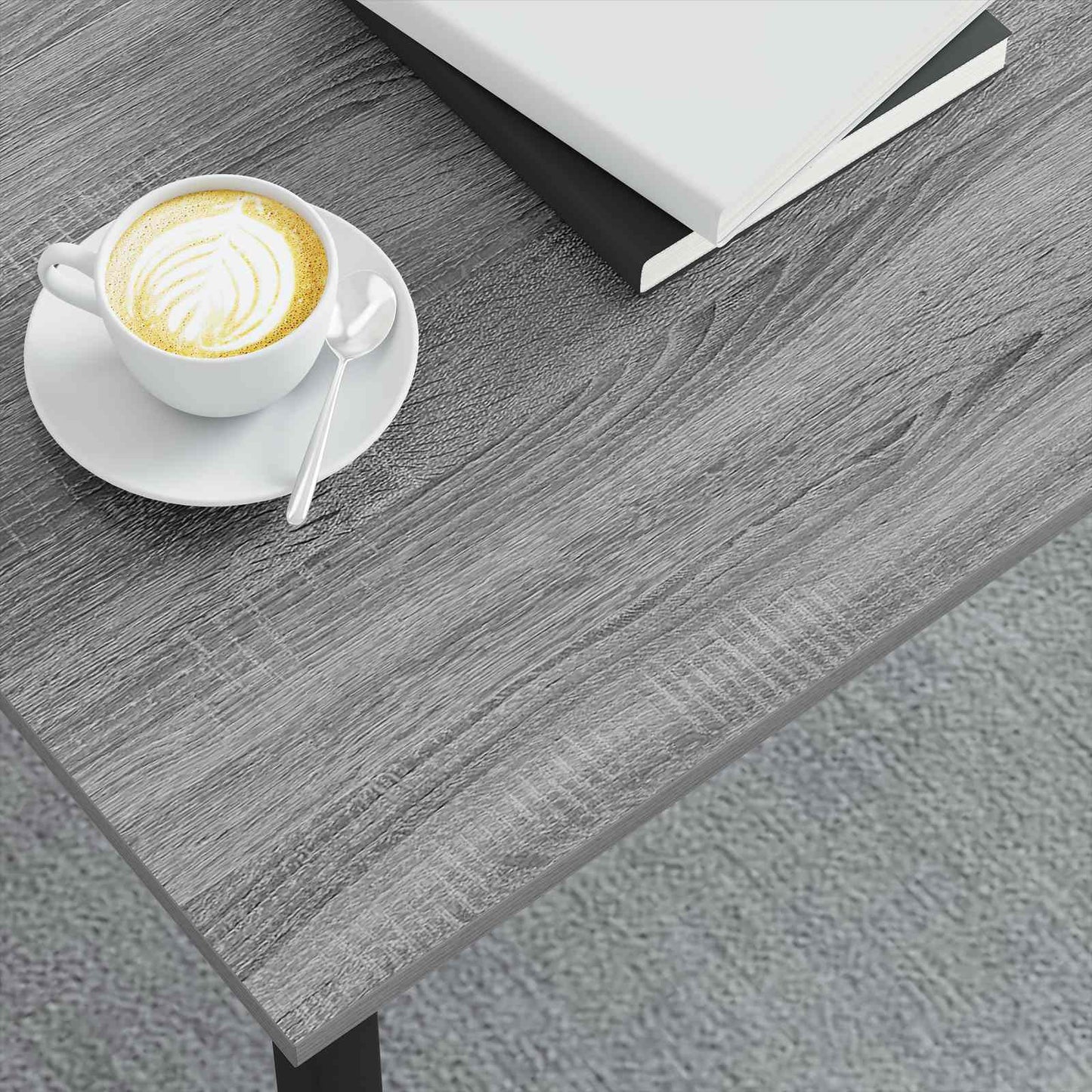 Tavolino da salotto Grigio Sonoma 100 x 100 x 45 cm - homemem39