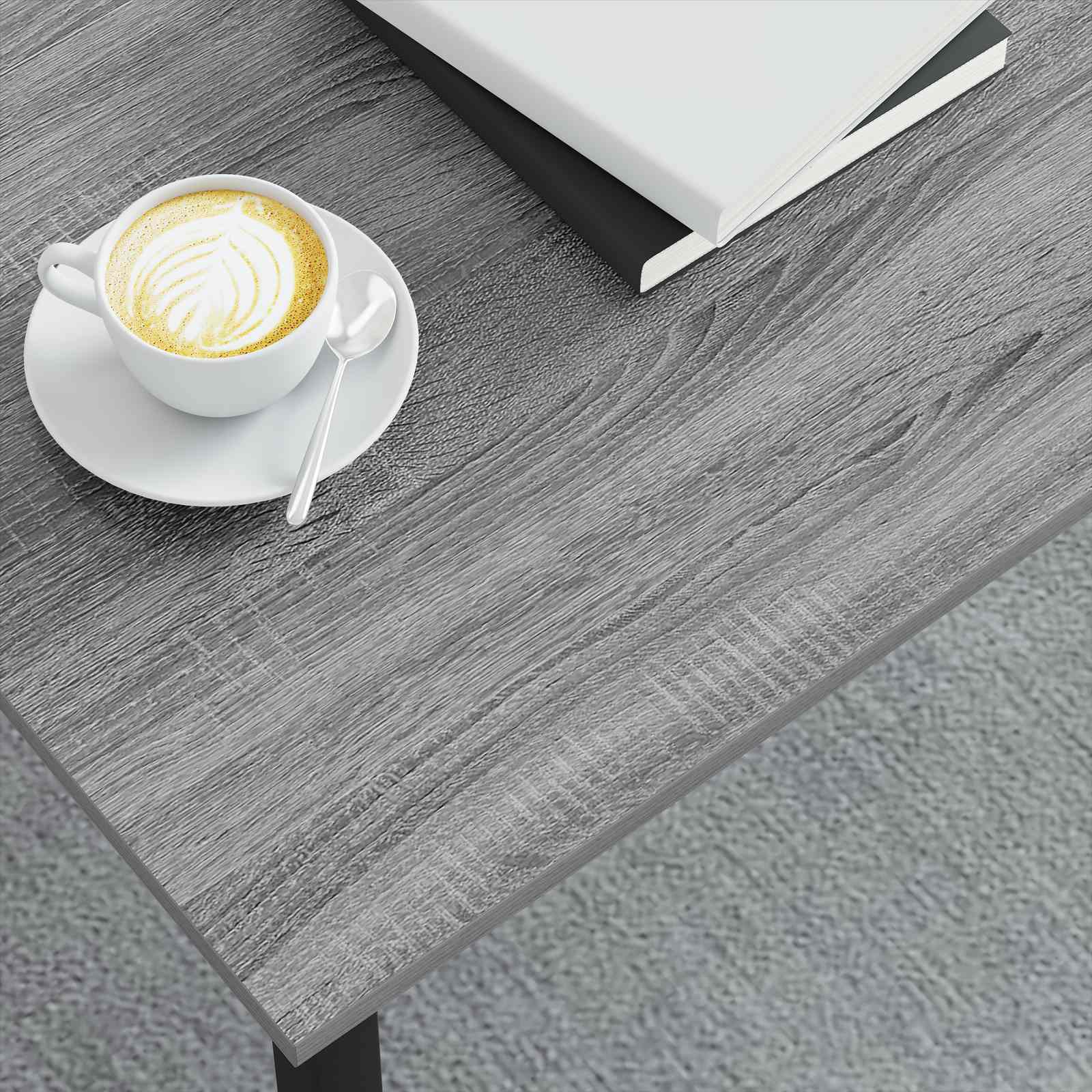 Tavolino da salotto Grigio Sonoma 100 x 100 x 45 cm - homemem39
