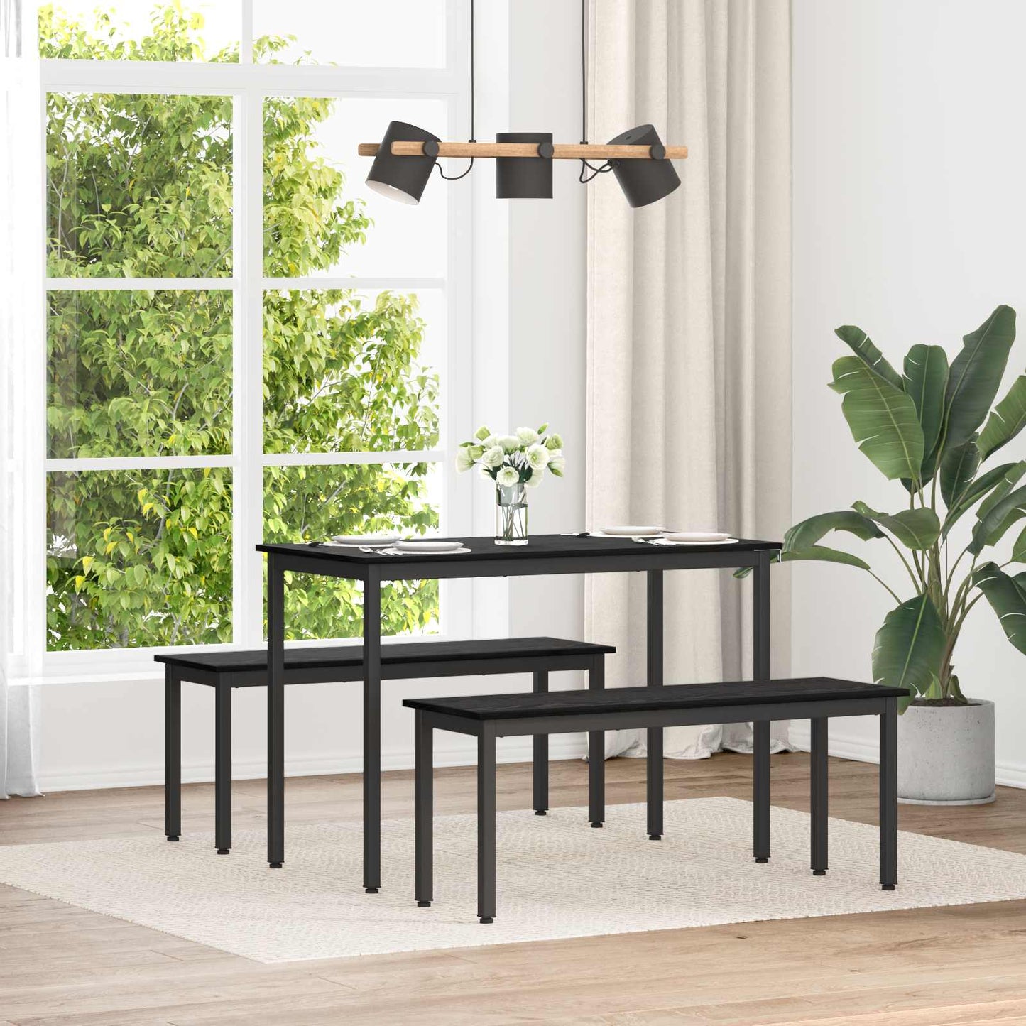 panchina Rovere Nero 110 x 35 x 45 cm Legno multistrato