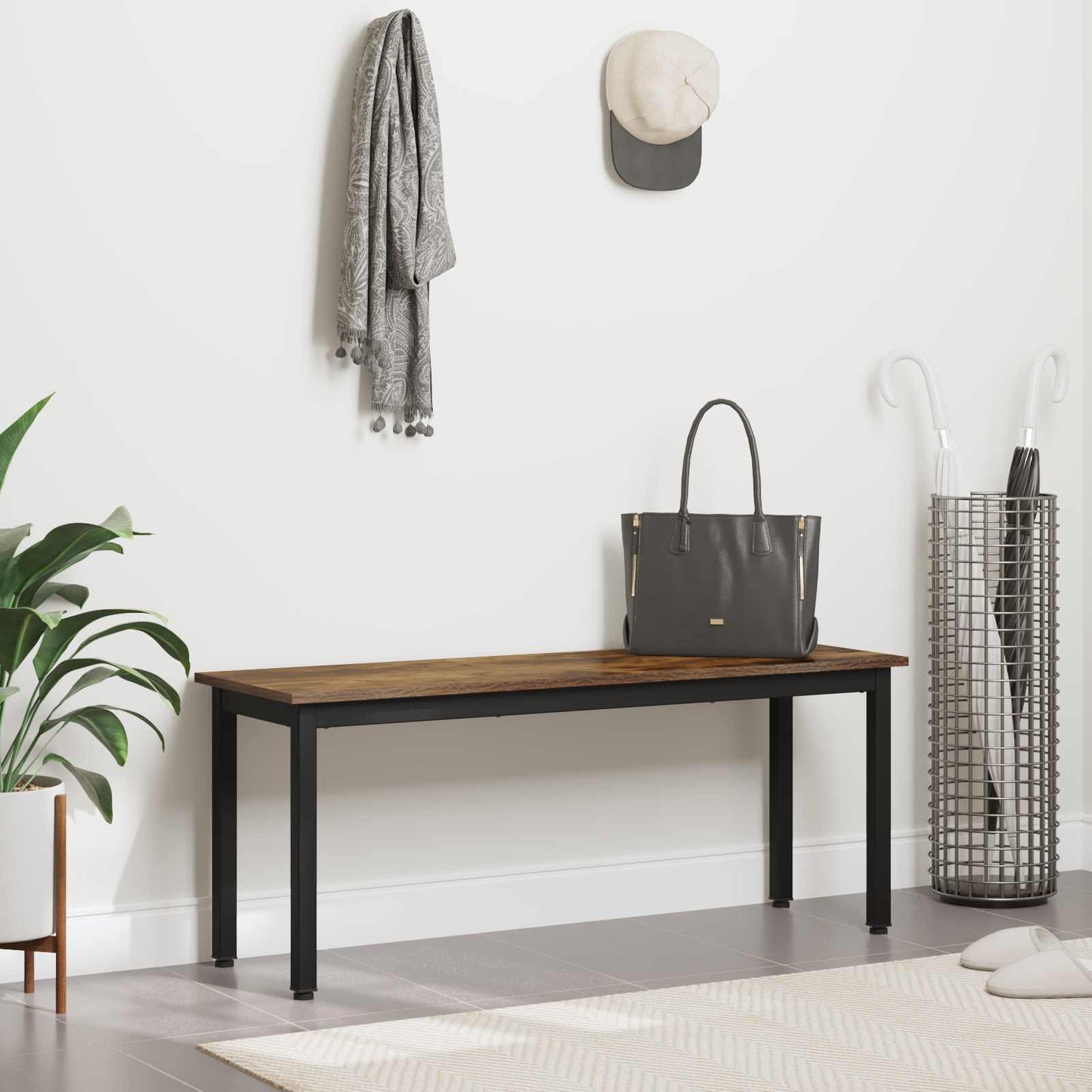 panchina Quercia Fumosa 110 x 35 x 45 cm Legno multistrato | homemem39