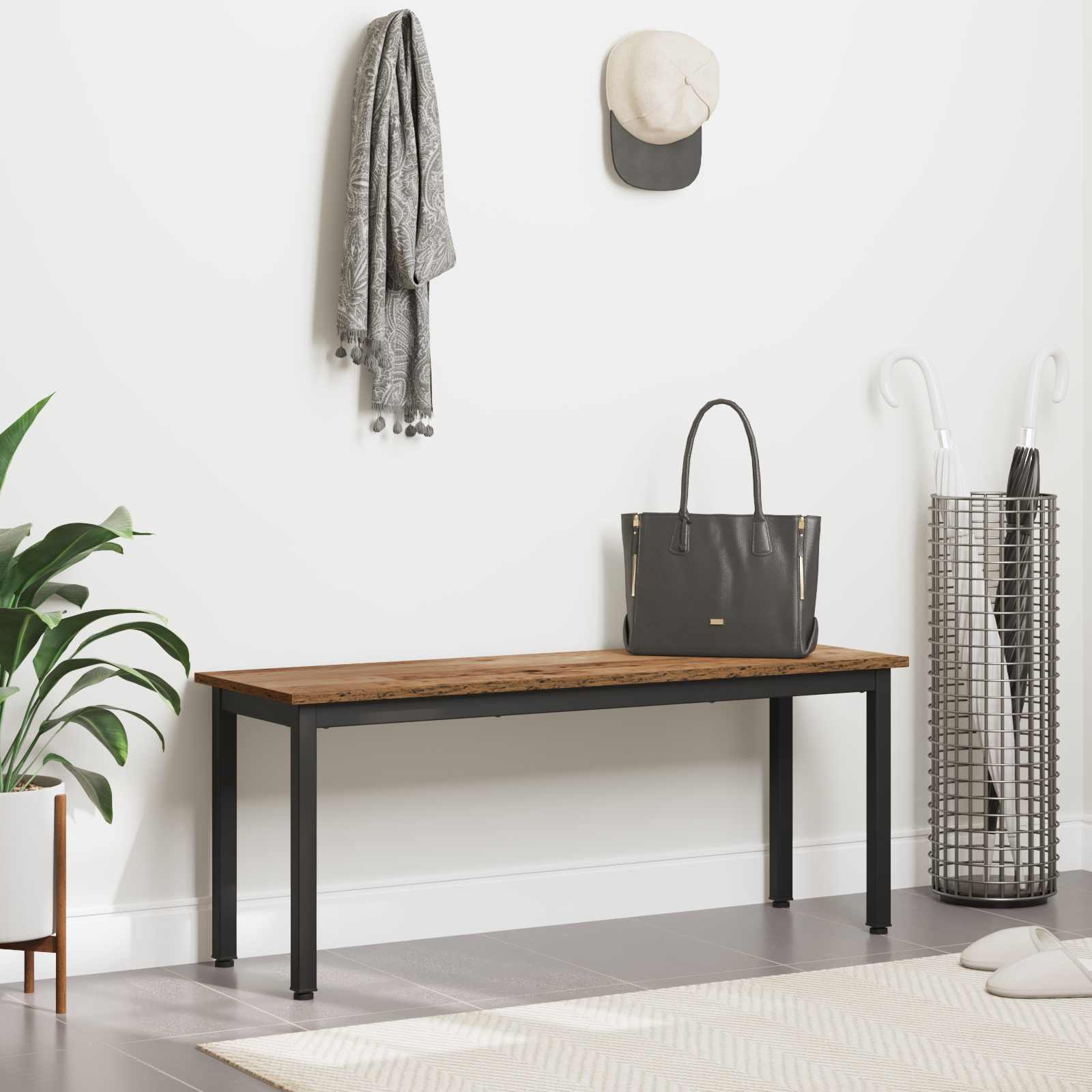 panchina Legno vecchio 110 x 35 x 45 cm Legno multistrato | homemem39