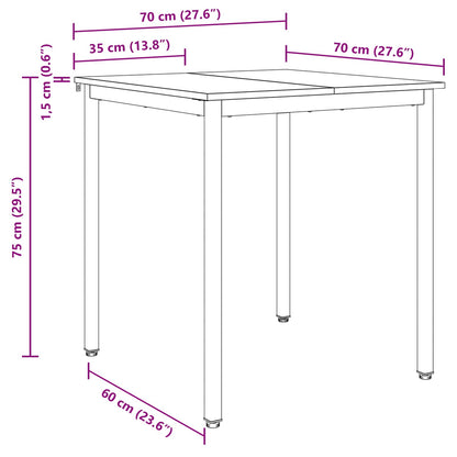 Tavoli da pranzo 70 x 70 x 75 cm Legno ingegnerizzato Quadrato - homemem39