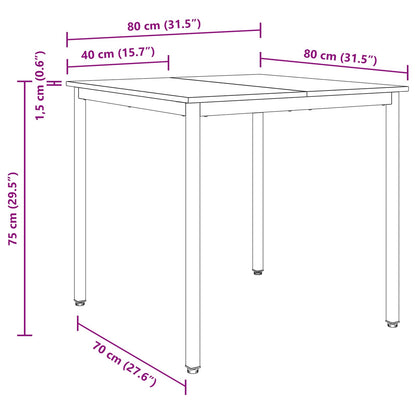 Tavoli da pranzo 80 x 80 x 75 cm Legno ingegnerizzato Quadrato