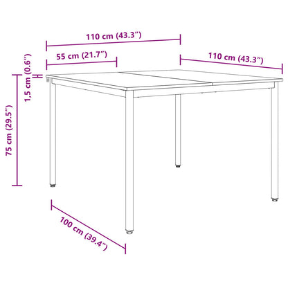 Tavoli da pranzo 110 x 110 x 75 cm Legno ingegnerizzato