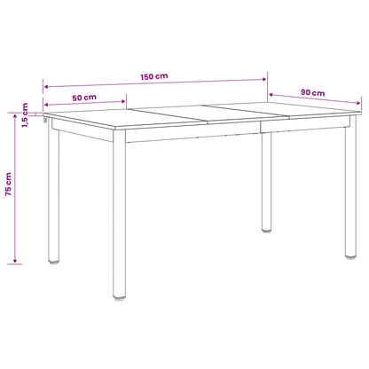 Tavoli da pranzo 150 x 78 x 75 cm METALLO