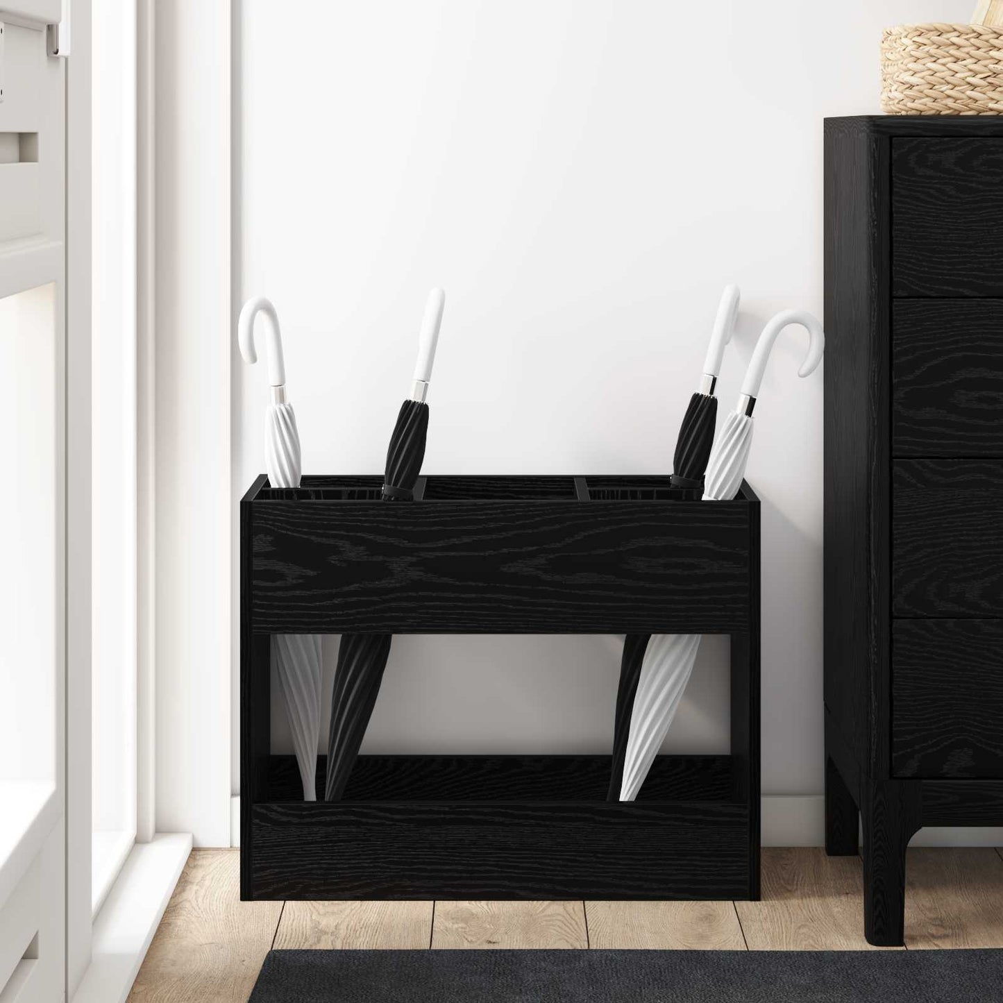 Supporto per Ombrellone Rovere Nero 65 x 24 x 50 cm | homemem39