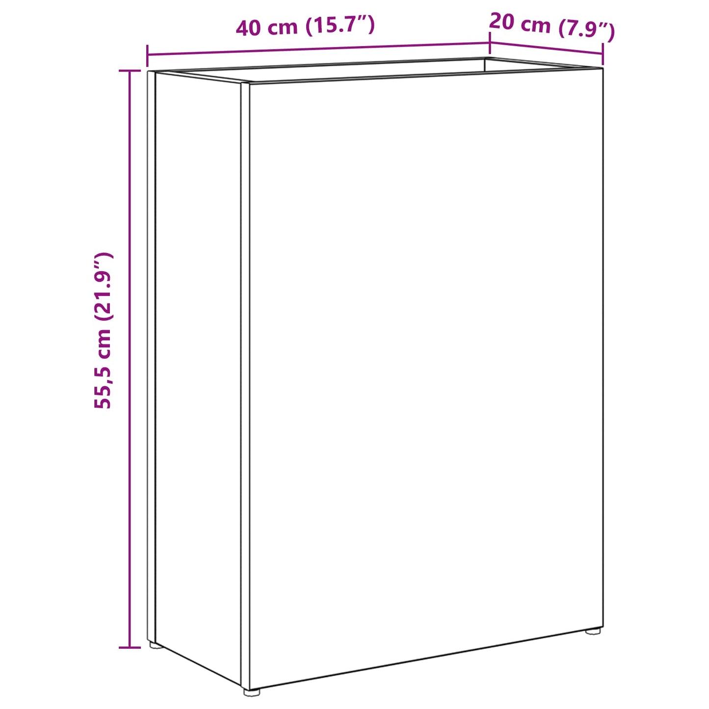 Supporto per Ombrellone Grigio Sonoma 40 x 20 x 55,5 cm