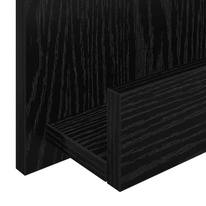 Scaffale per riviste Rovere Nero 51 x 11 x 102 cm