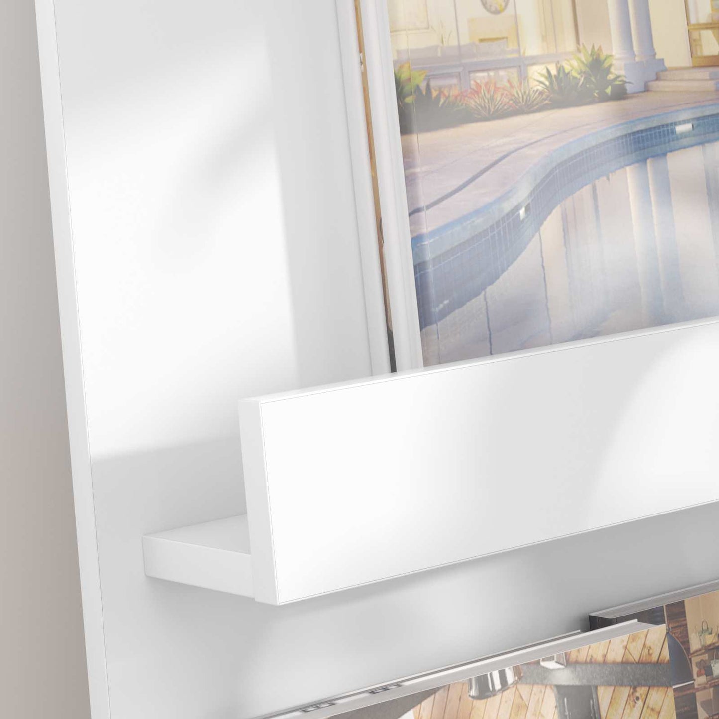 Scaffale per riviste Bianco 51 x 11 x 102 cm Legno multistrato