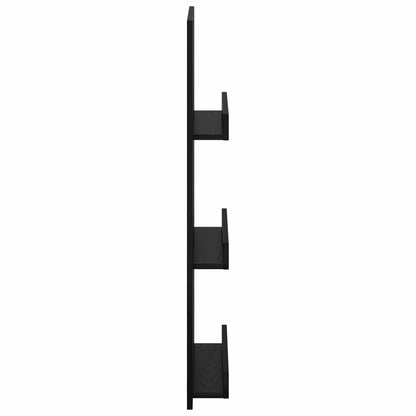 Scaffale per riviste Rovere Nero 43 x 11 x 102 cm