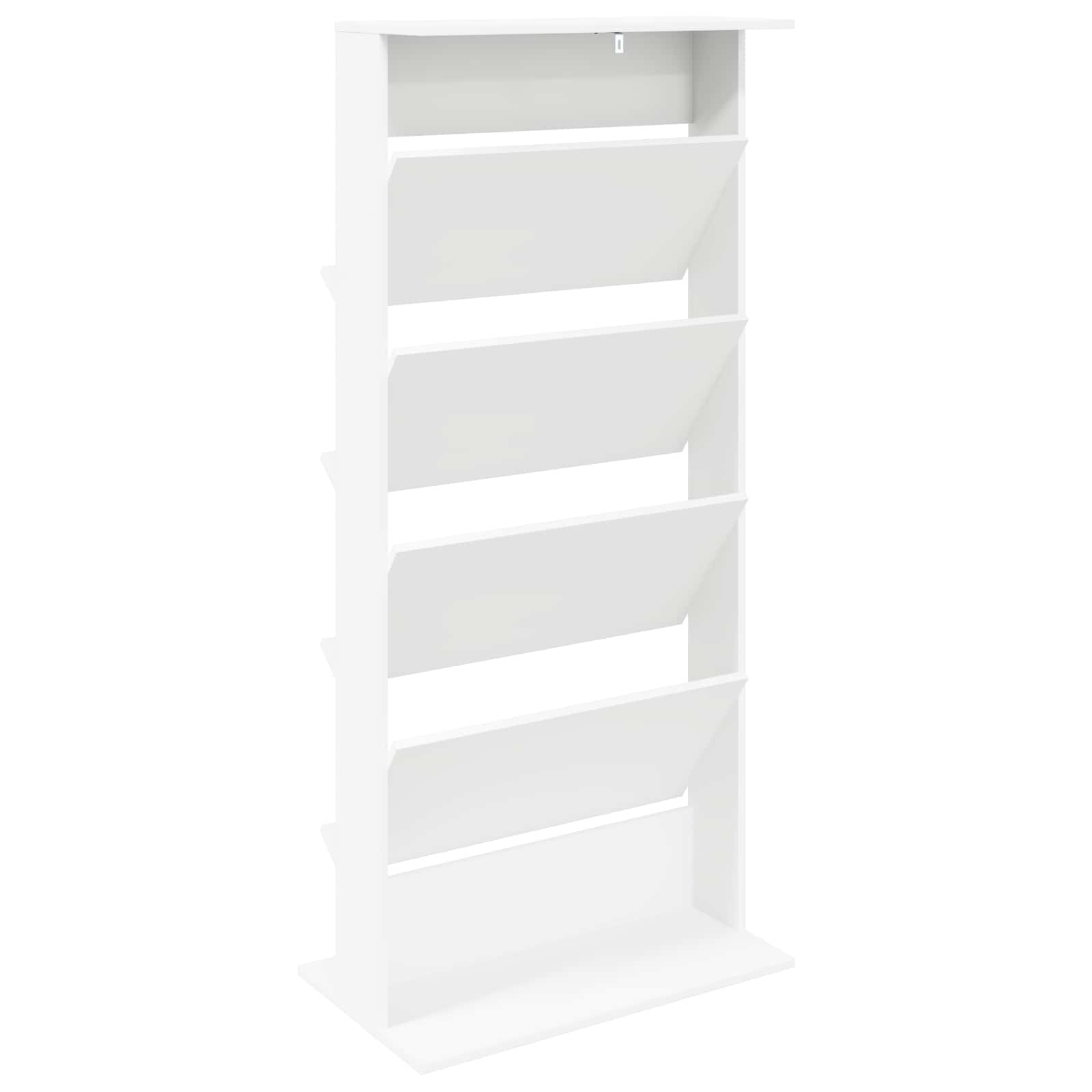 Scaffale per riviste Bianco 70 x 41 x 156 cm Legno multistrato | homemem39