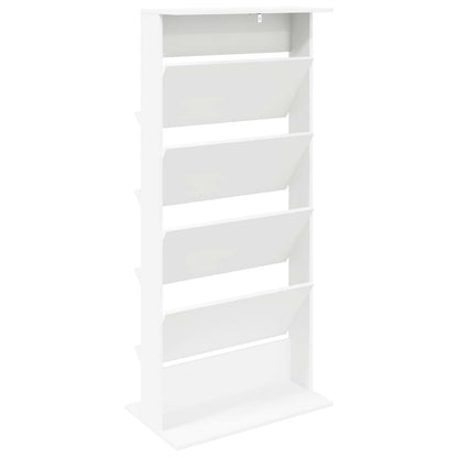 Scaffale per riviste Bianco 70 x 41 x 156 cm Legno multistrato | homemem39