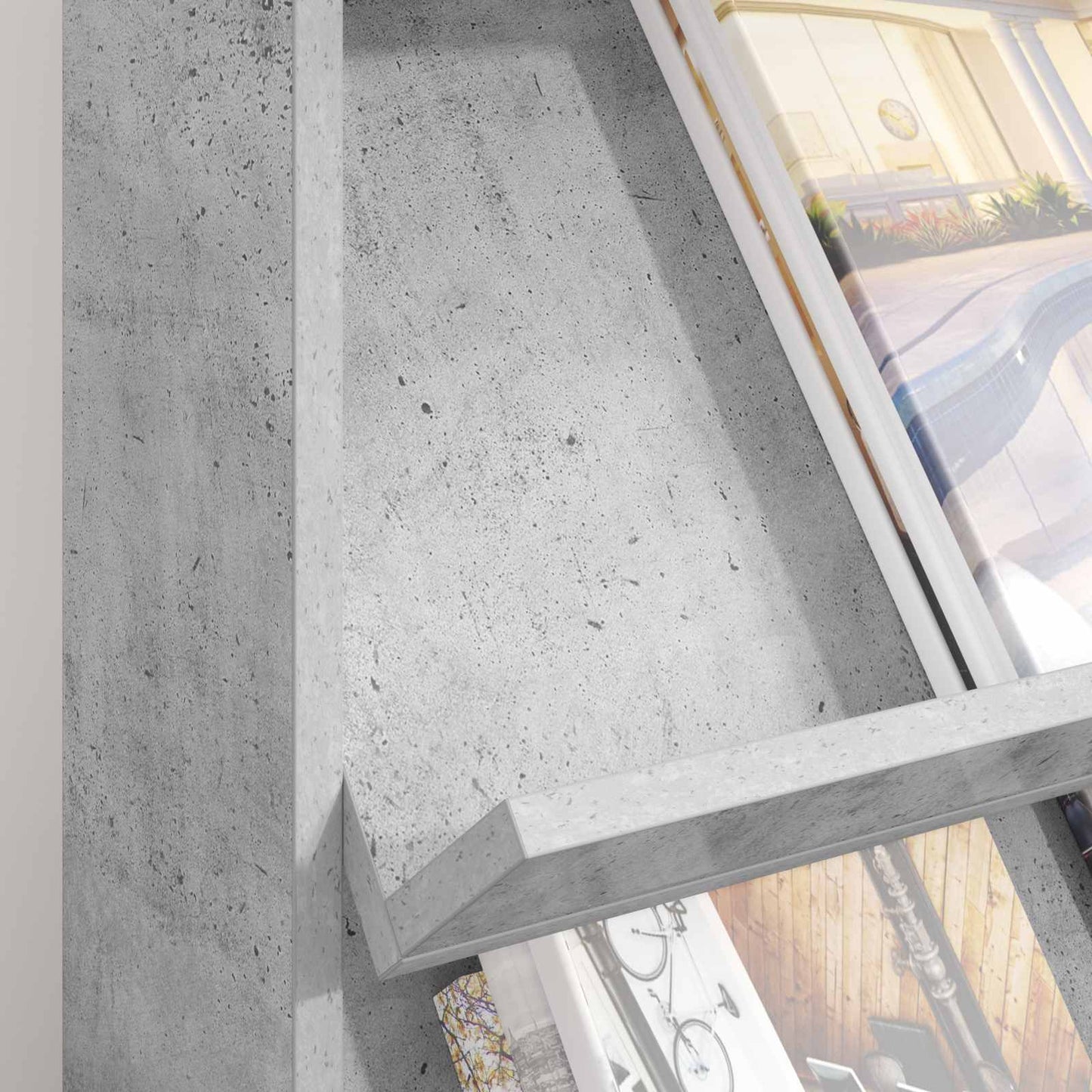 Scaffale per riviste Grigio cemento 70 x 41 x 156 cm | homemem39