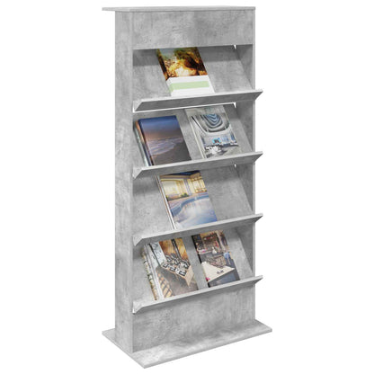 Scaffale per riviste Grigio cemento 70 x 41 x 156 cm | homemem39