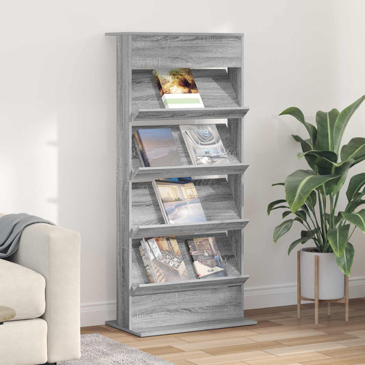 Scaffale per riviste Grigio Sonoma 70 x 41 x 156 cm