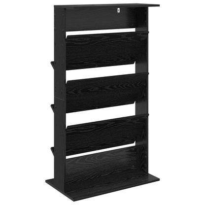 Scaffale per riviste Rovere Nero 70 x 41 x 126 cm | homemem39
