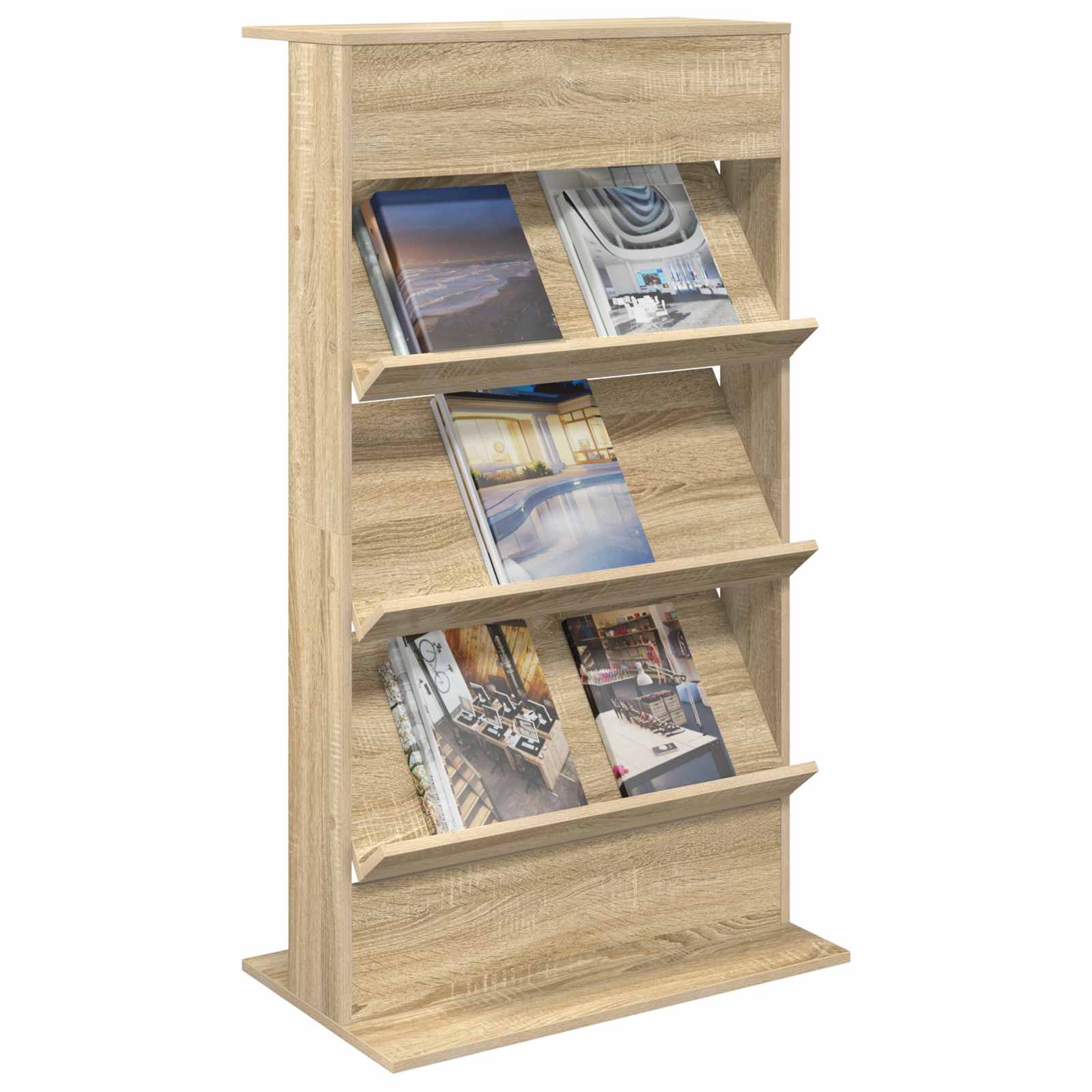 Scaffale per riviste Rovere Sonoma 70 x 41 x 126 cm | homemem39