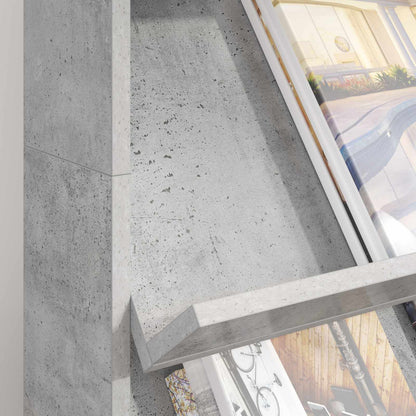 Scaffale per riviste Grigio cemento 70 x 41 x 126 cm