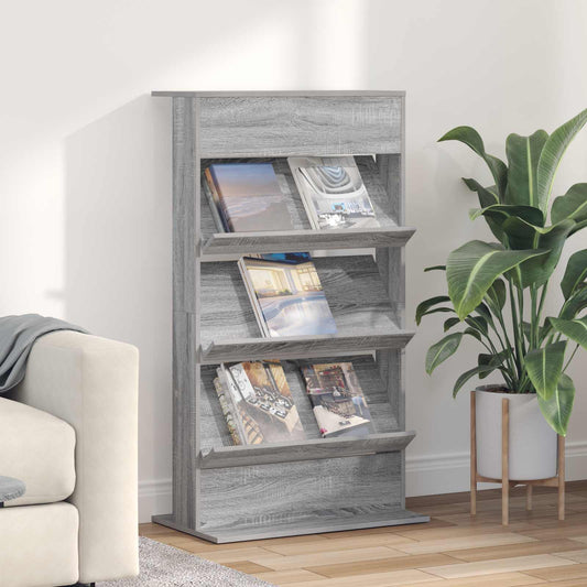 Scaffale per riviste Grigio Sonoma 70 x 41 x 126 cm | homemem39