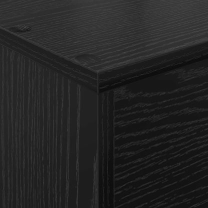 Scaffale per riviste Rovere Nero 70 x 41 x 96 cm | homemem39