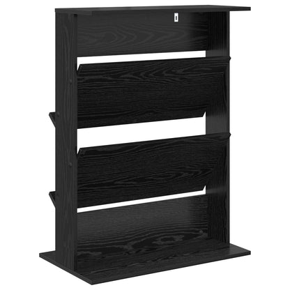 Scaffale per riviste Rovere Nero 70 x 41 x 96 cm