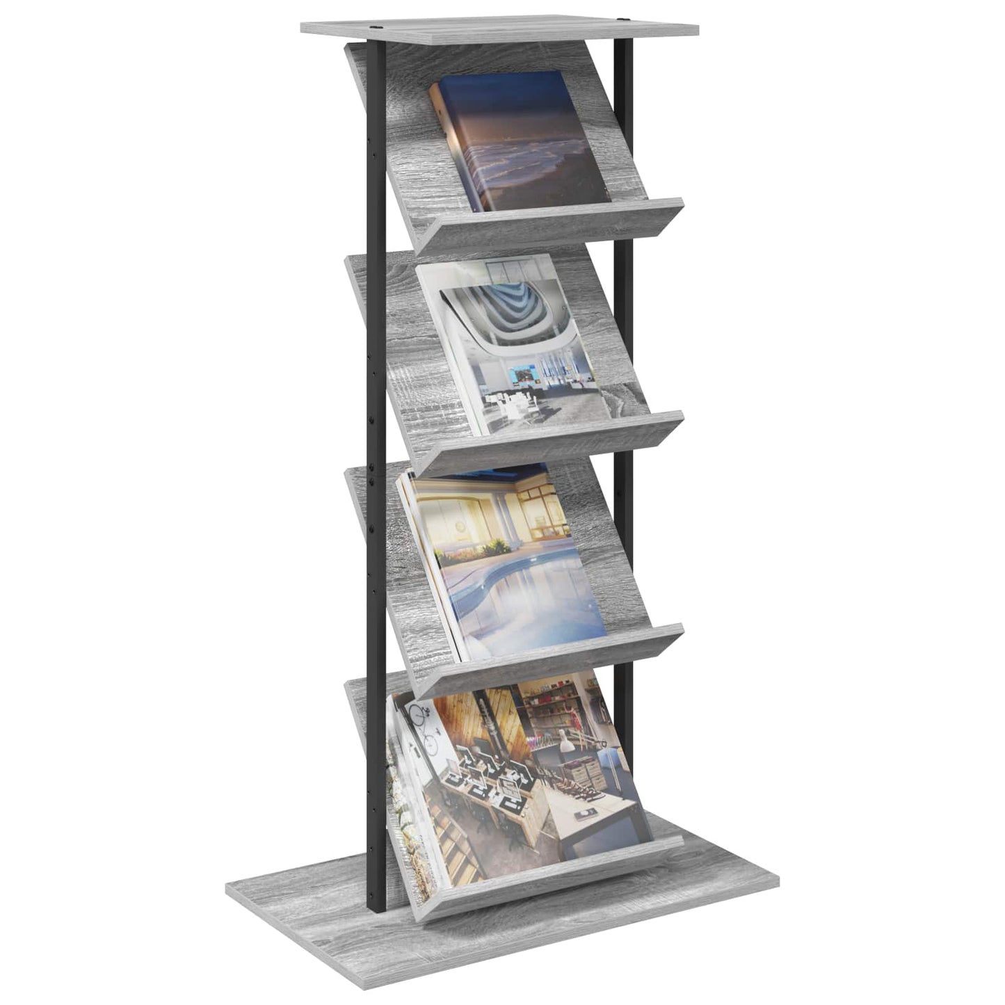 Scaffale per riviste Grigio Sonoma 68 x 40 x 123.5 cm