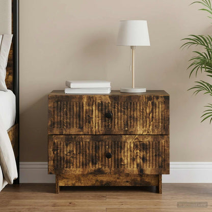 Armadio da Notte Rovere Fumo 62 x 34,5 x 47,5 cm | homemem39
