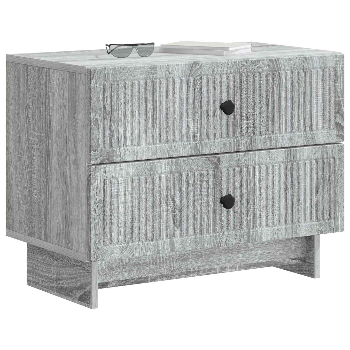 Armadio da Notte con cassetto Grigio Sonoma 62 x 34,5 x 47,5 cm
