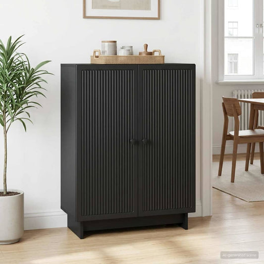 Credenza Nero 66 x 34,5 x 90 cm Legno ingegnerizzato