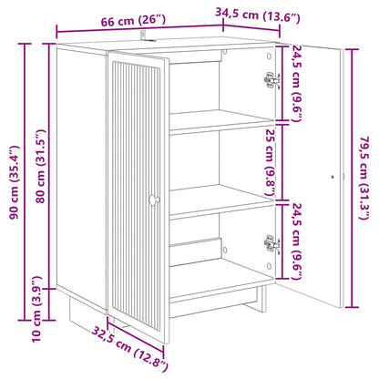 Credenza Grigio Cemento 66 x 34,5 x 90 cm Legno ingegnerizzato | homemem39