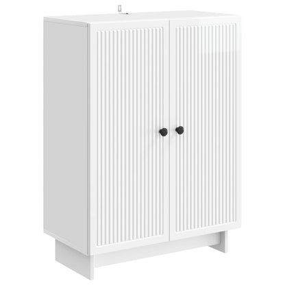 Credenza Bianco Lucido 66 x 34,5 x 90 cm Legno ingegnerizzato