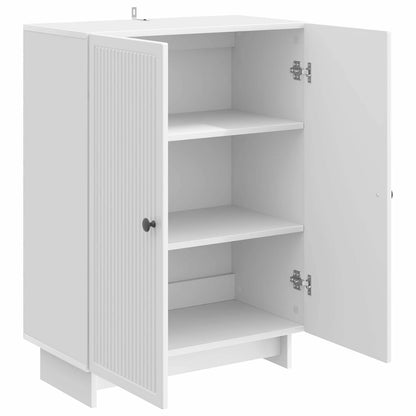 Credenza Bianco Lucido 66 x 34,5 x 90 cm Legno ingegnerizzato