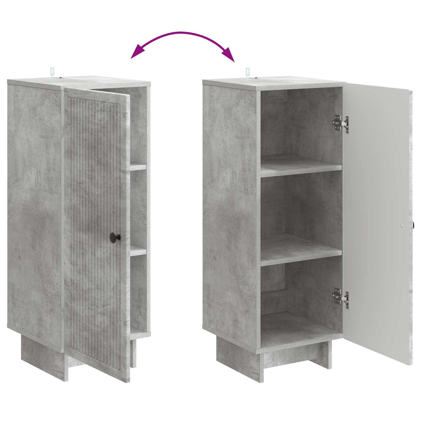 Credenza Grigio Cemento 33 x 34,5 x 90 cm Legno ingegnerizzato