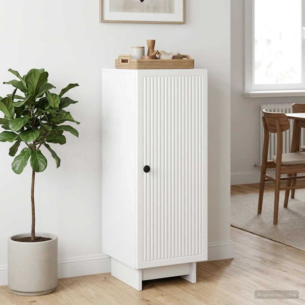 Credenza Bianco Lucido 33 x 34,5 x 90 cm Legno ingegnerizzato
