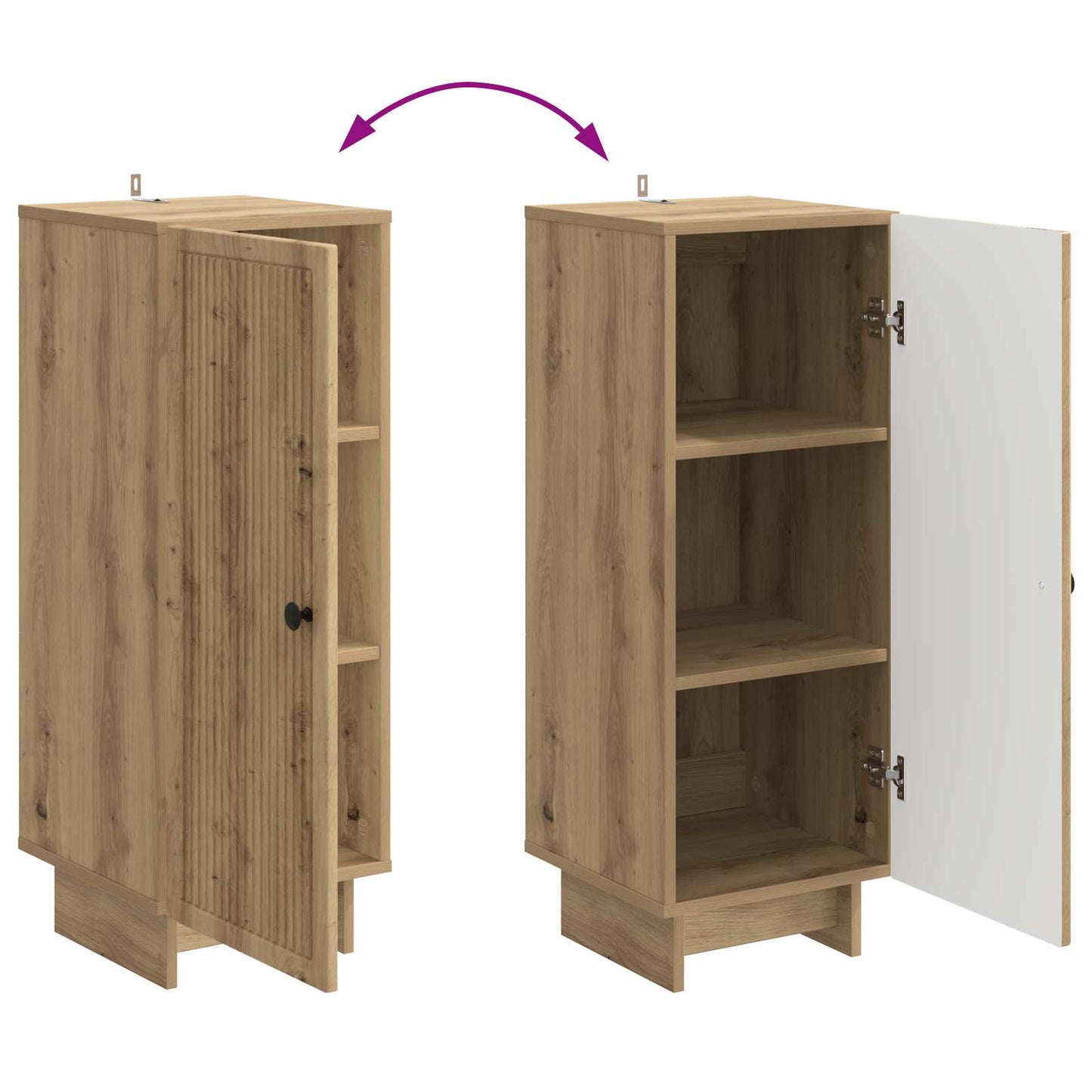 Credenza Rovere Artigianale 33 x 34,5 x 90 cm