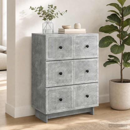 Mobile con Cassetti Grigio Cemento 66 x 34,5 x 90 cm