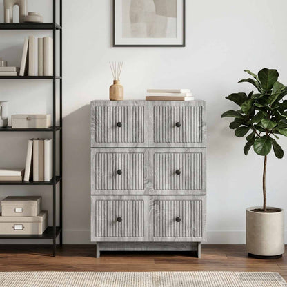 Mobile con Cassetti Grigio Sonoma 66 x 34,5 x 90 cm
