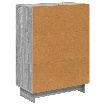 Mobile con Cassetti Grigio Sonoma 66 x 34,5 x 90 cm