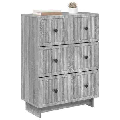 Mobile con Cassetti Grigio Sonoma 66 x 34,5 x 90 cm