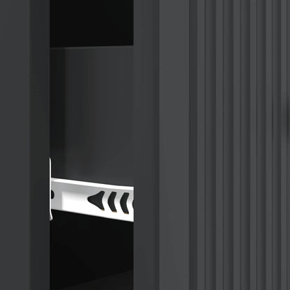Mobile con Cassetti Nero 33 x 34,5 x 90 cm Legno ingegnerizzato